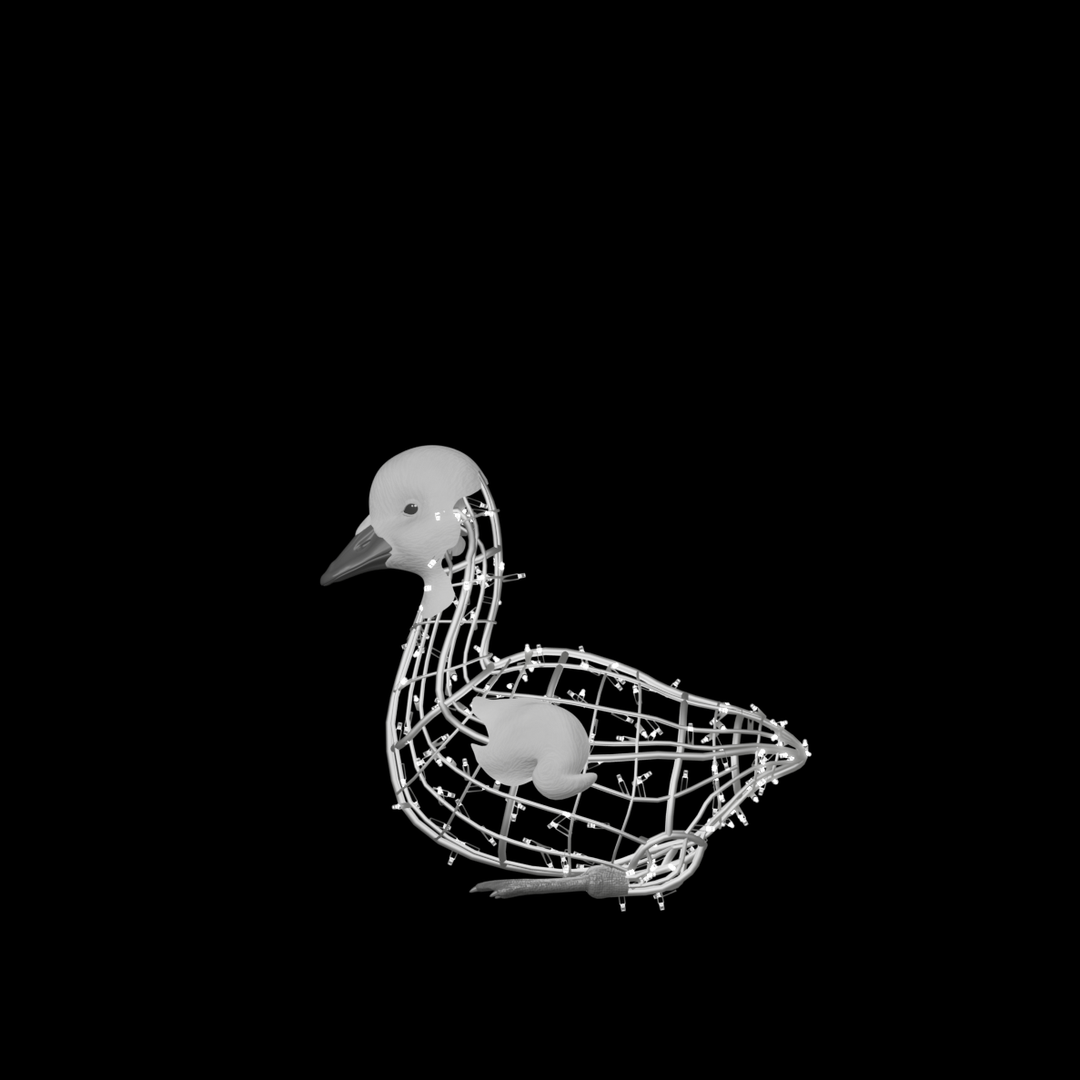 Majestic Cygnet Heads Up - Cold White - Floor standing