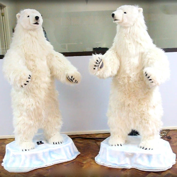 (A) 2pcs Polar Bears 59in H
