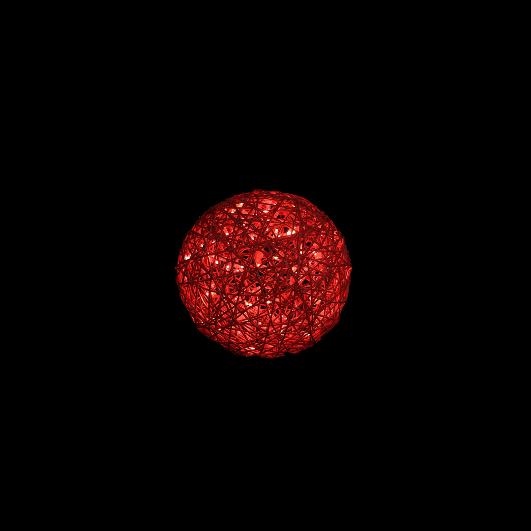 Organic Ball 40Cm With Light (Red) - Red