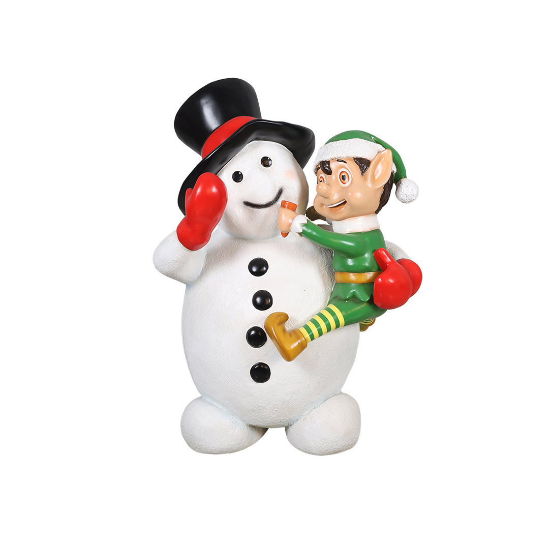 Santa Elf On Snowman