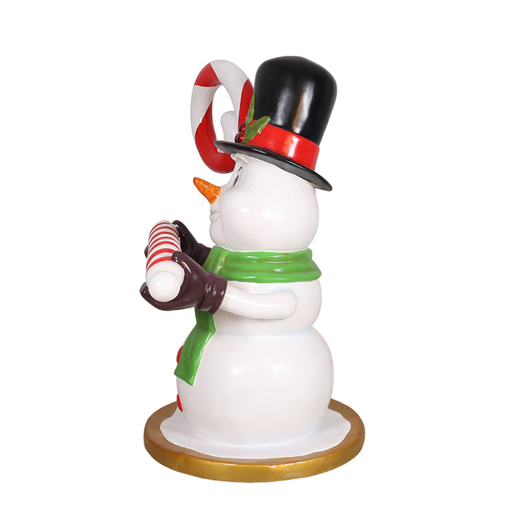 Snowman With Candy Cane