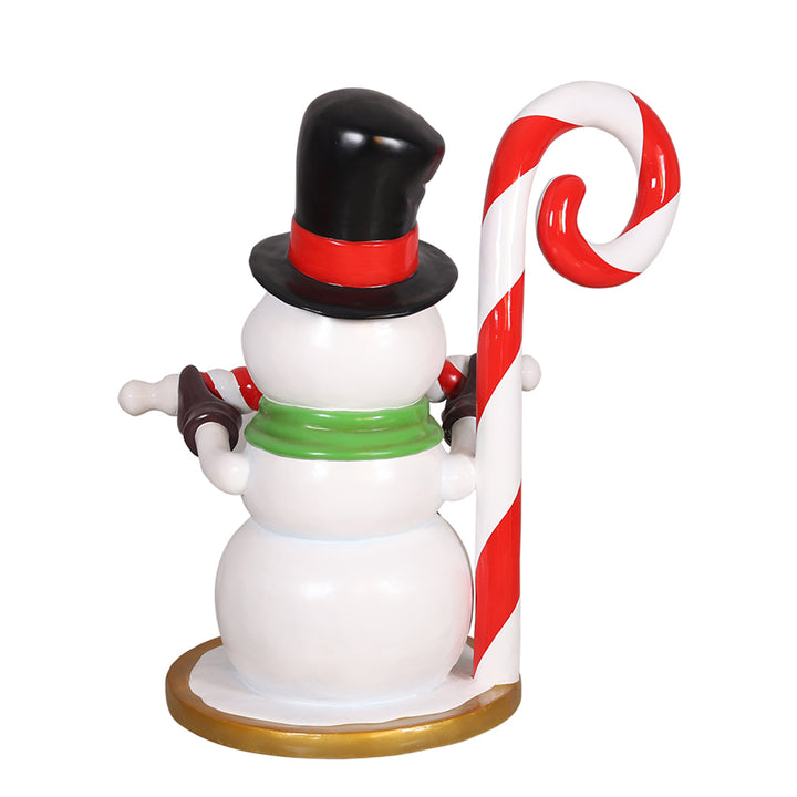 Snowman With Candy Cane