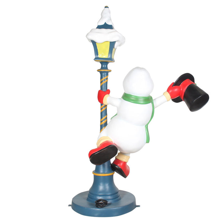 Snowman on a Light Post
