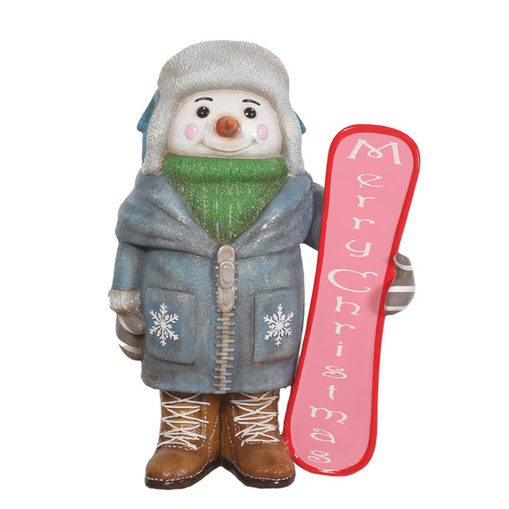 Winter Snowman Christmas Statue