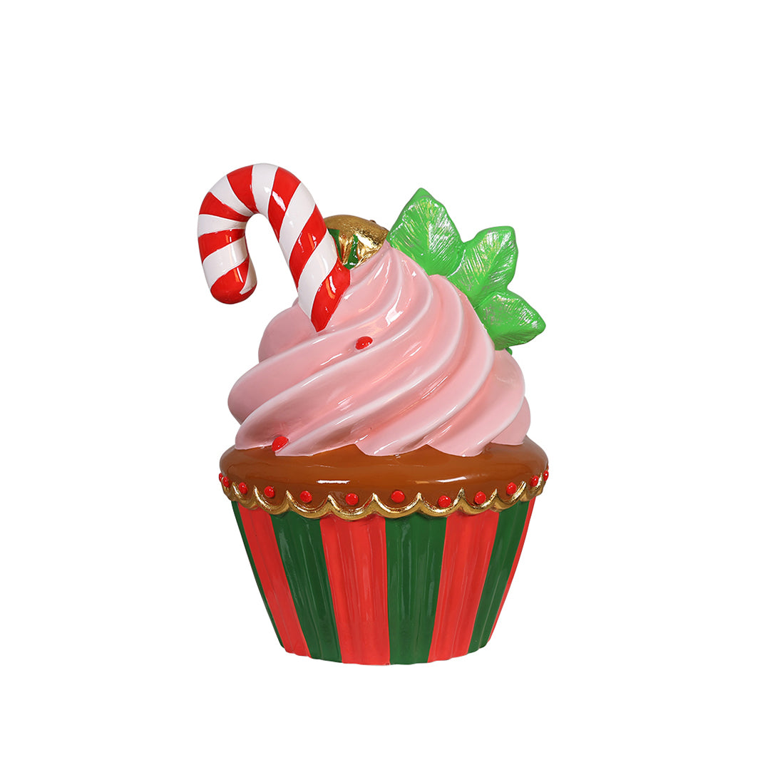 Christmas Cupcake (Wreath And Candy Cane)