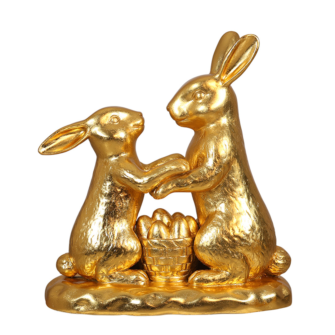 Easter Bunny Couple Statue