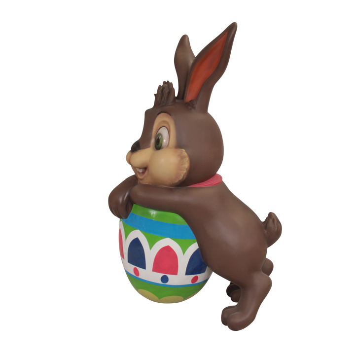 Easter Bunny Leaning on Easter Egg