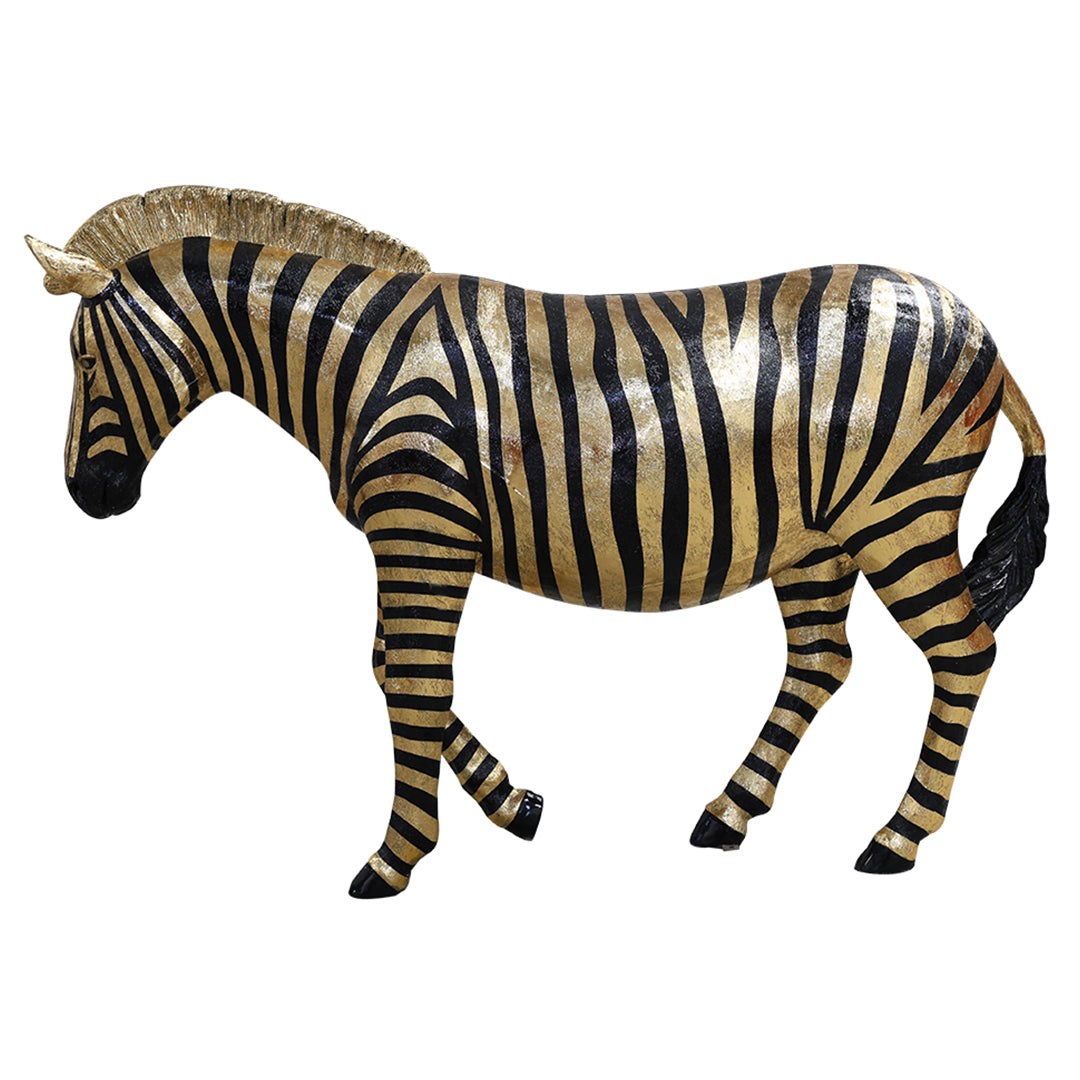 Zebra (Black With A Stripes Of Gold Leaf)