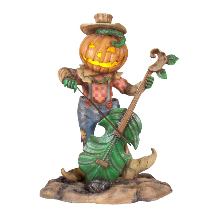 Pumpkin Scarecrow Playing Cello