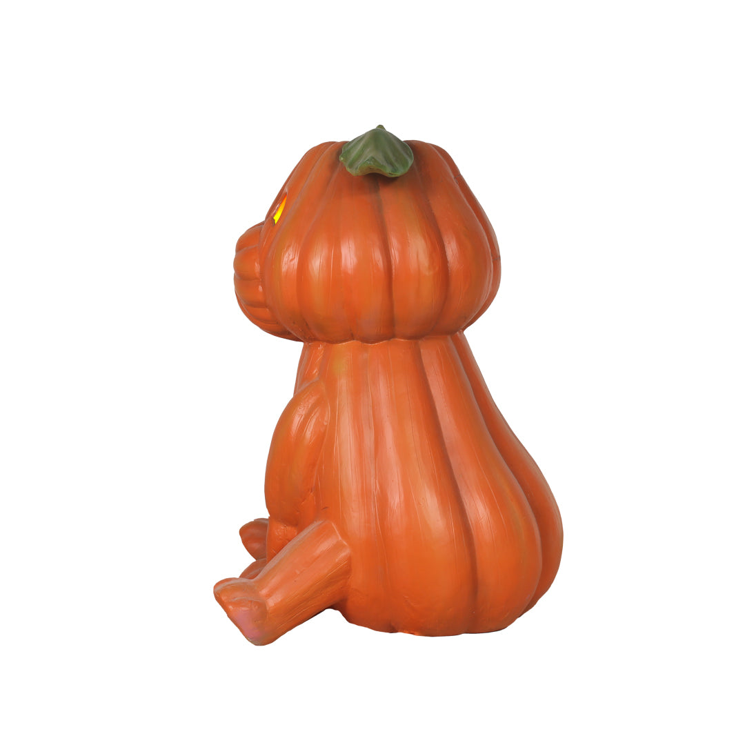 Sitting Pumpkin Dog