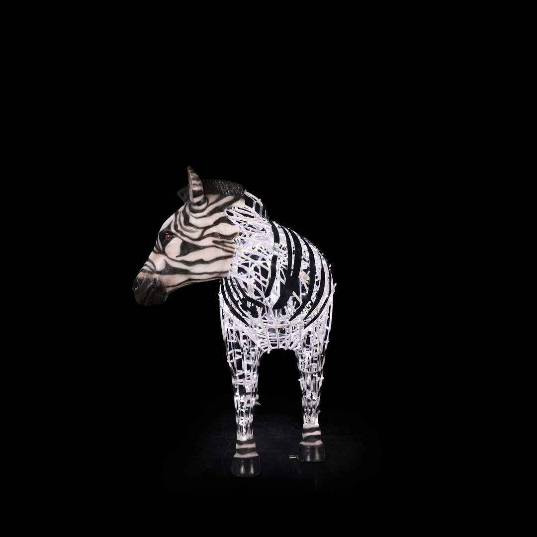 Illuminated Zebra Baby Statue