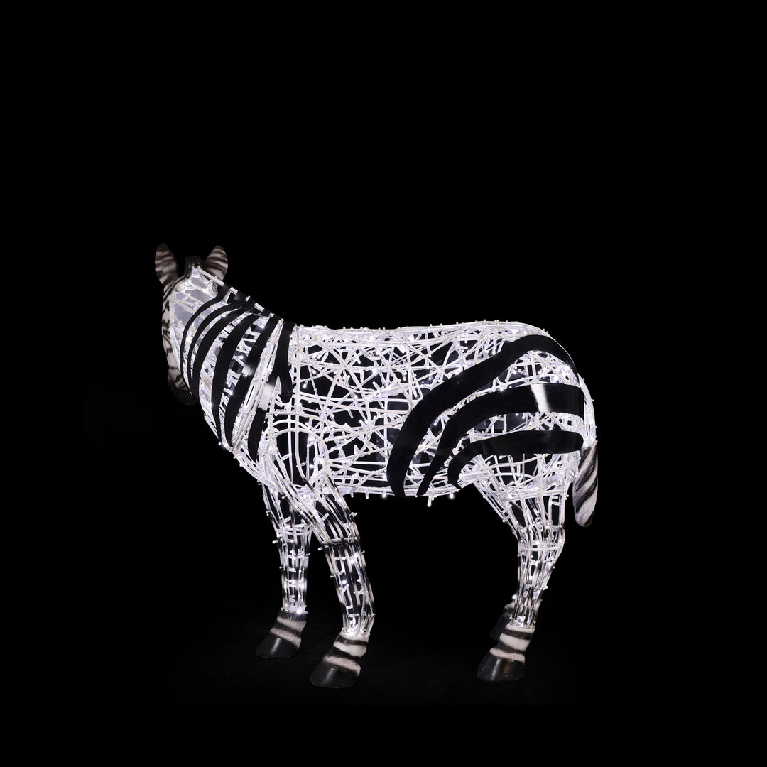 Illuminated Zebra Baby Statue