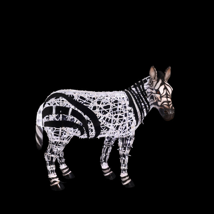 Illuminated Zebra Baby Statue