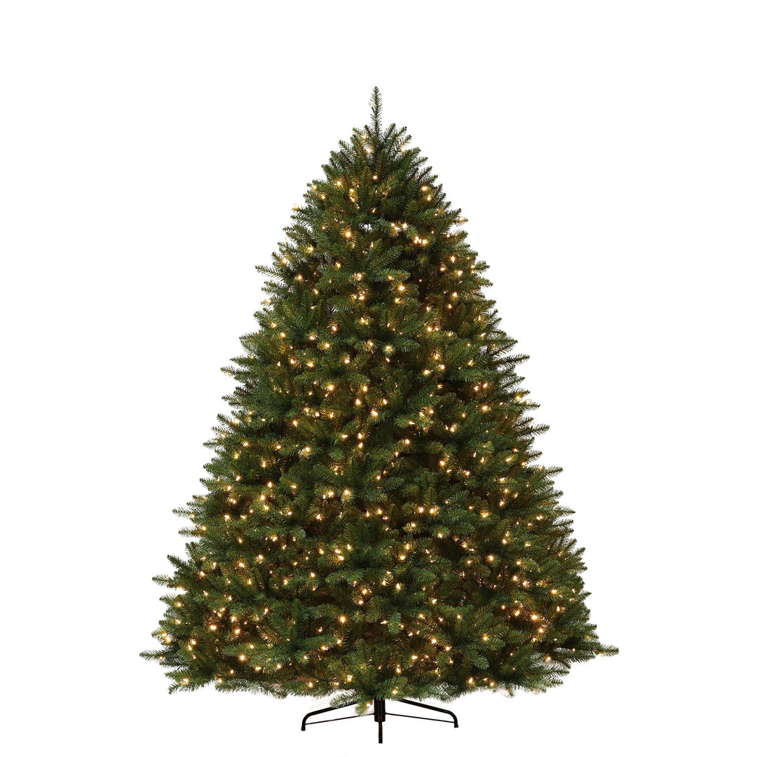 Rhinebeck Pine 7.5FT Christmas Tree with Dual-Color LED Lights and Quick Pole