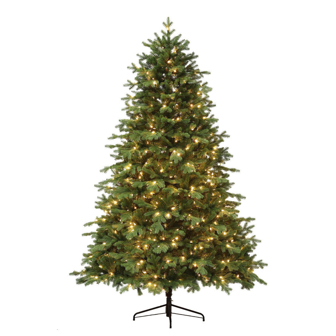 Thunder Ridge 7.5FT Christmas Tree with Dual-Color LED Lights, M4 Cap, and Quick Pole