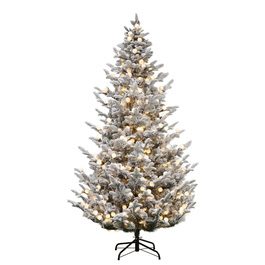 Wallkill 7.5FT Christmas Tree with Warm White G40 LED Lights and Quick Pole