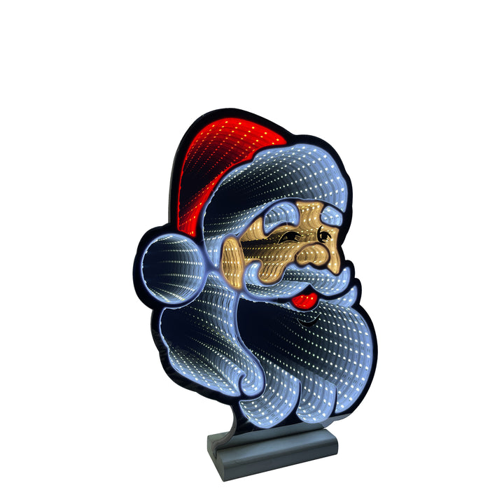 Infinity Christmas Santa Face With Wooden Base (30cm, 40cm, or 60cm)