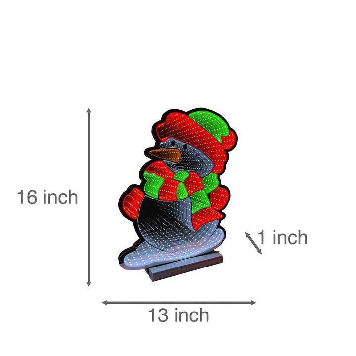 Infinity Christmas Snowman With Wooden Base 2 (40cm or 60cm)