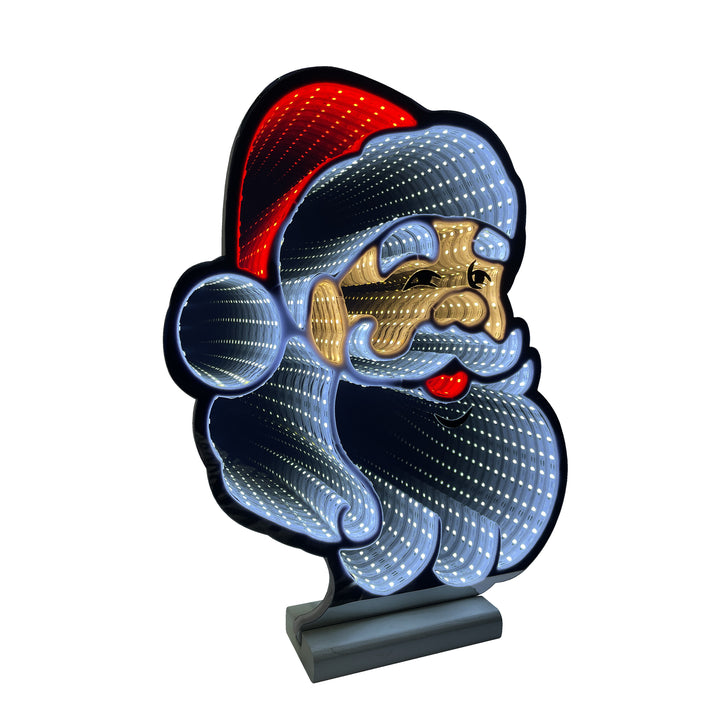 Infinity Christmas Santa Face With Wooden Base (30cm, 40cm, or 60cm)