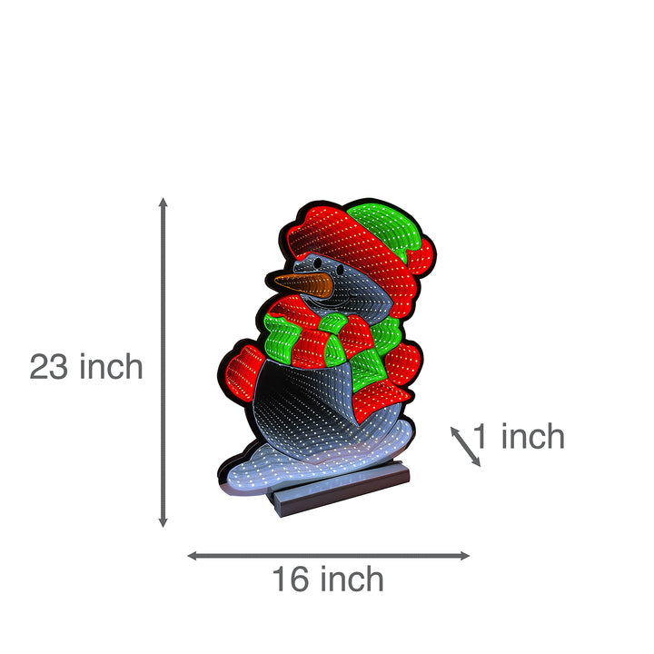 Infinity Christmas Snowman With Wooden Base 2 (40cm or 60cm)