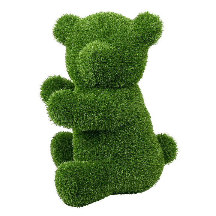artificial turf grass, animal topiary, topiary animal, green topiary, outdoor décor, lifelike design, UV-resistant, weatherproof, garden décor, patio decoration, low maintenance, outdoor landscaping, bear-shaped decoration