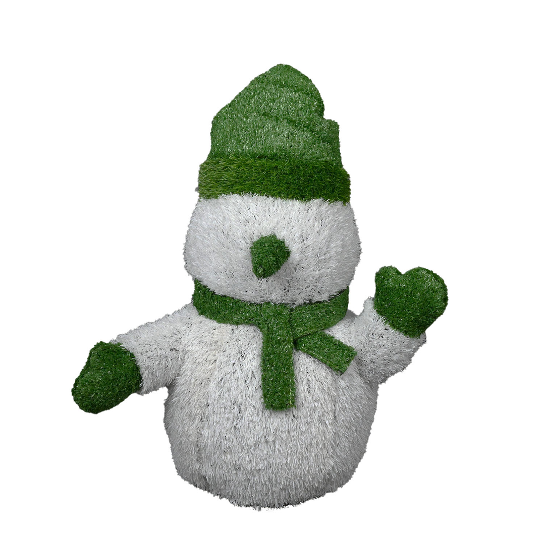 Snowman, White + Green