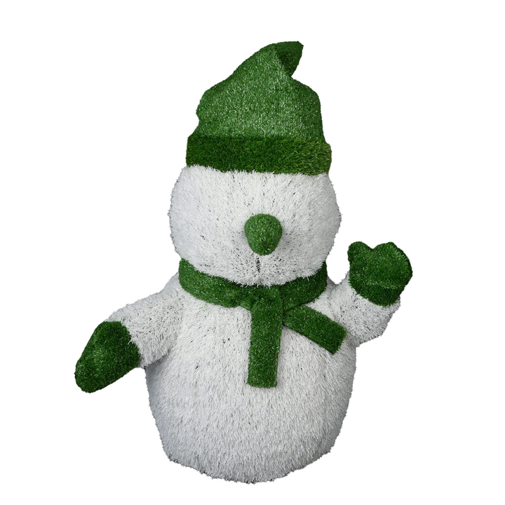 Snowman, White + Green