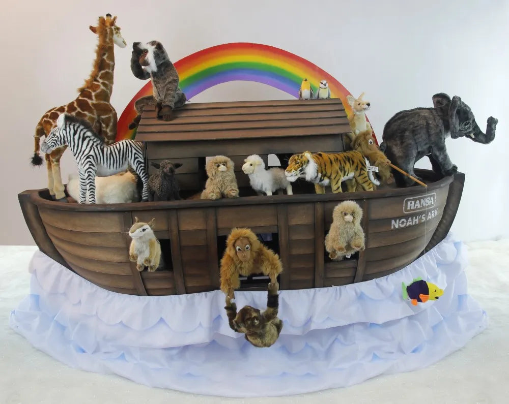 (A) Noah's Ark Moving 59in L (24pcs Different Animals)