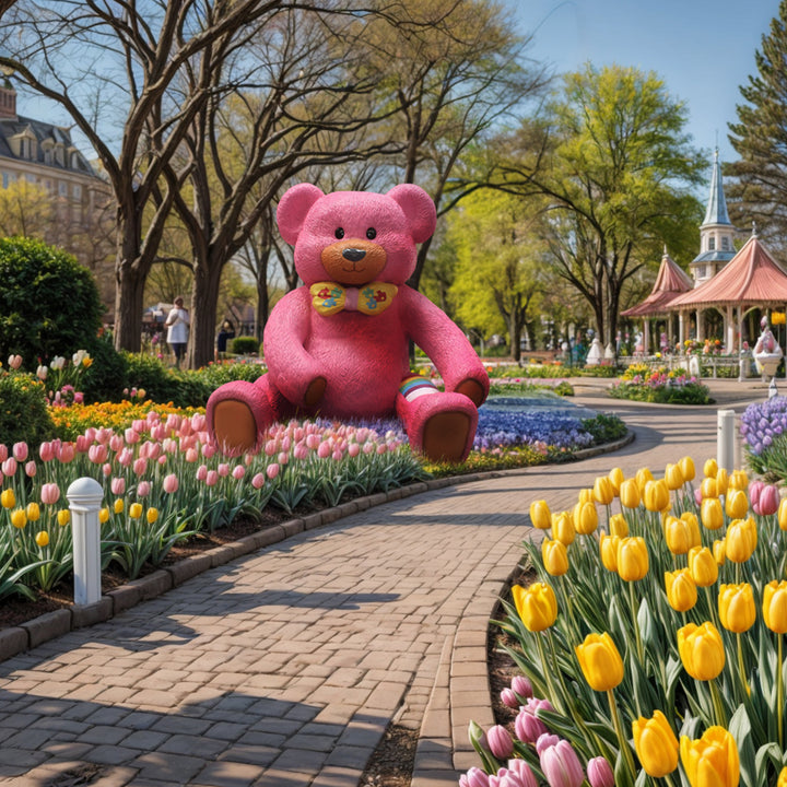 Pink Easter Bear