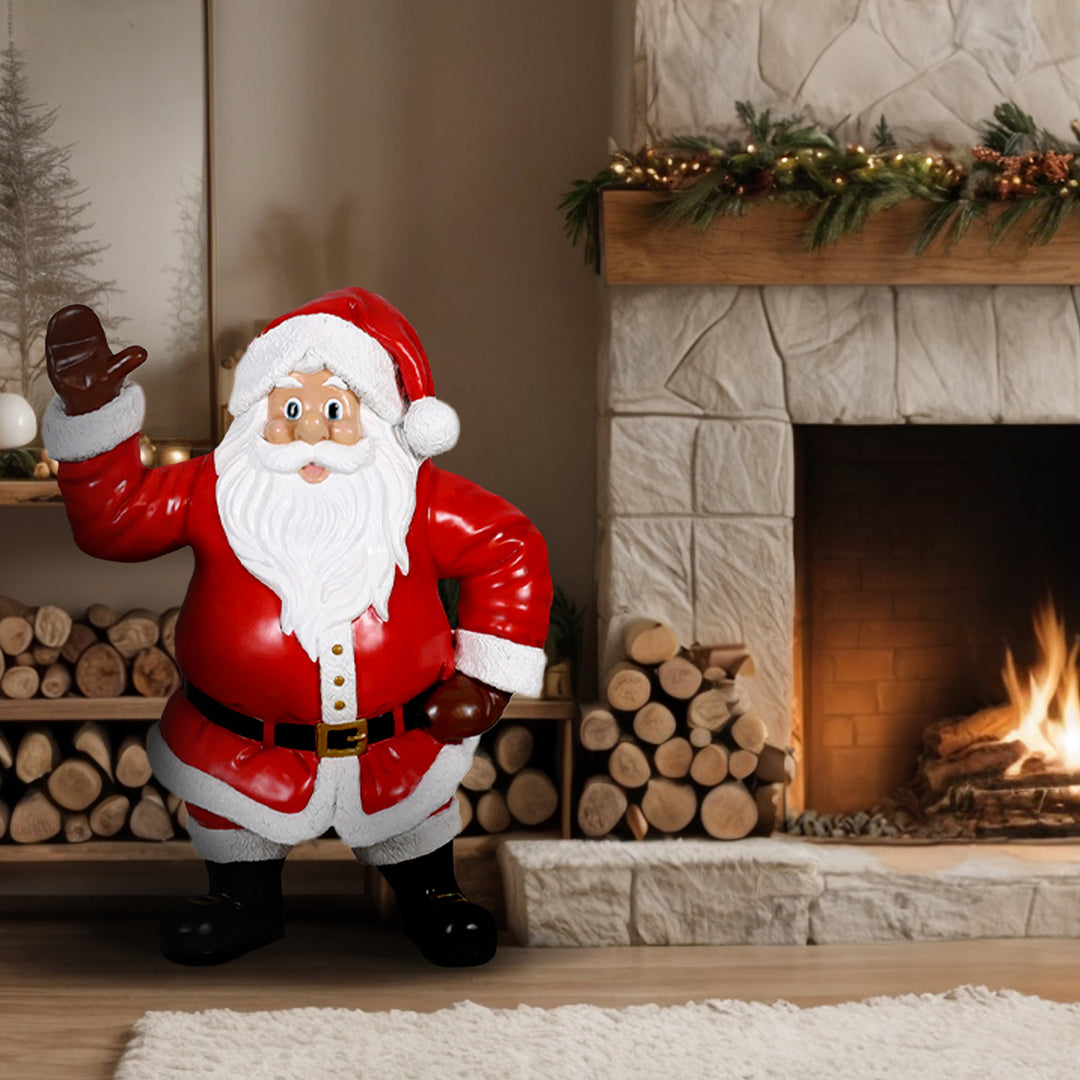 56-inch Life-Size Santa Statue