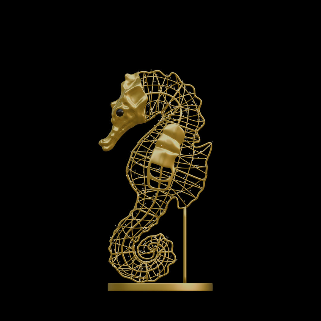 Illuminated Seahorse Statue