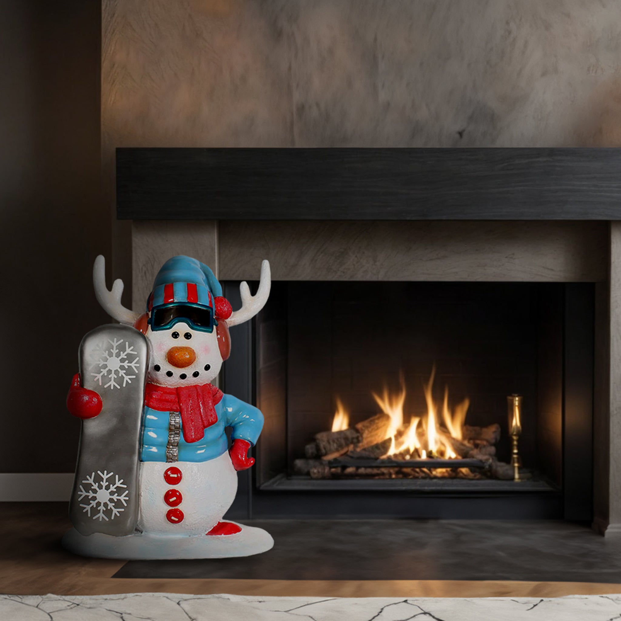 Christmas Snowman with Snowboard Christmas Display | Universal