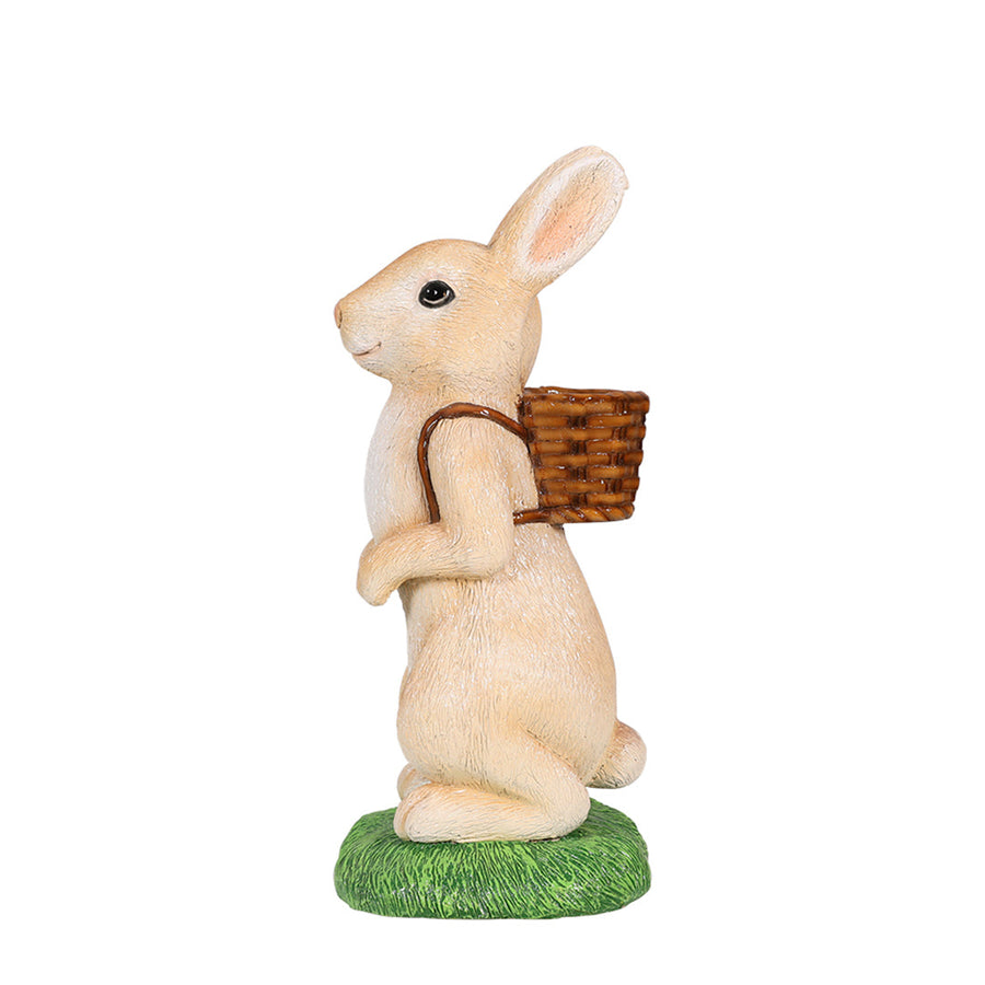 28 inches easter bunny basket side view