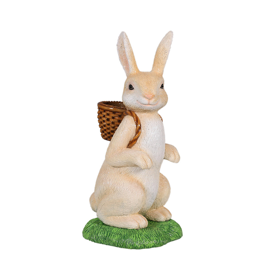 31-inch easter bunny with basket full view
