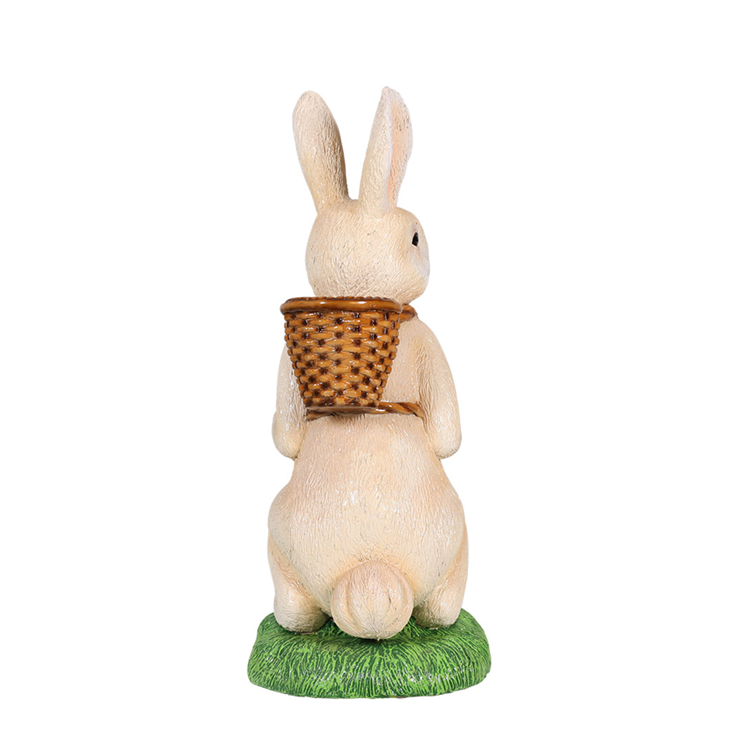 31-inch easter bunny with basket backview