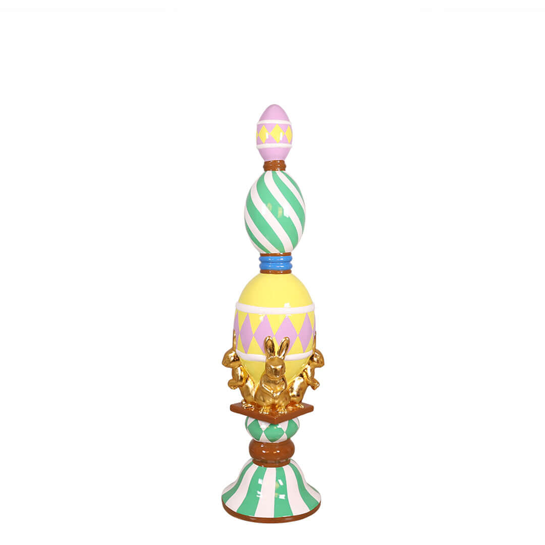 5-feet colorful bunny finial for easter