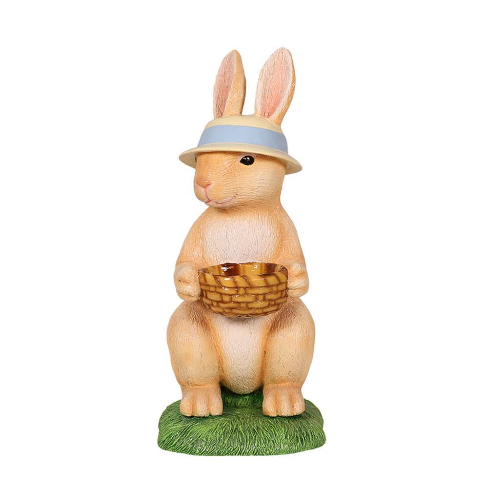  easter bunny holding basket front view