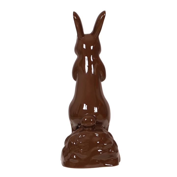 chocolate inspired standing bunny for easter decorations back view