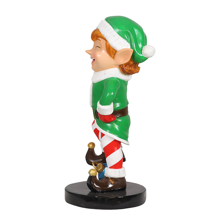 Christmas Elf Statue with Ornament Ball