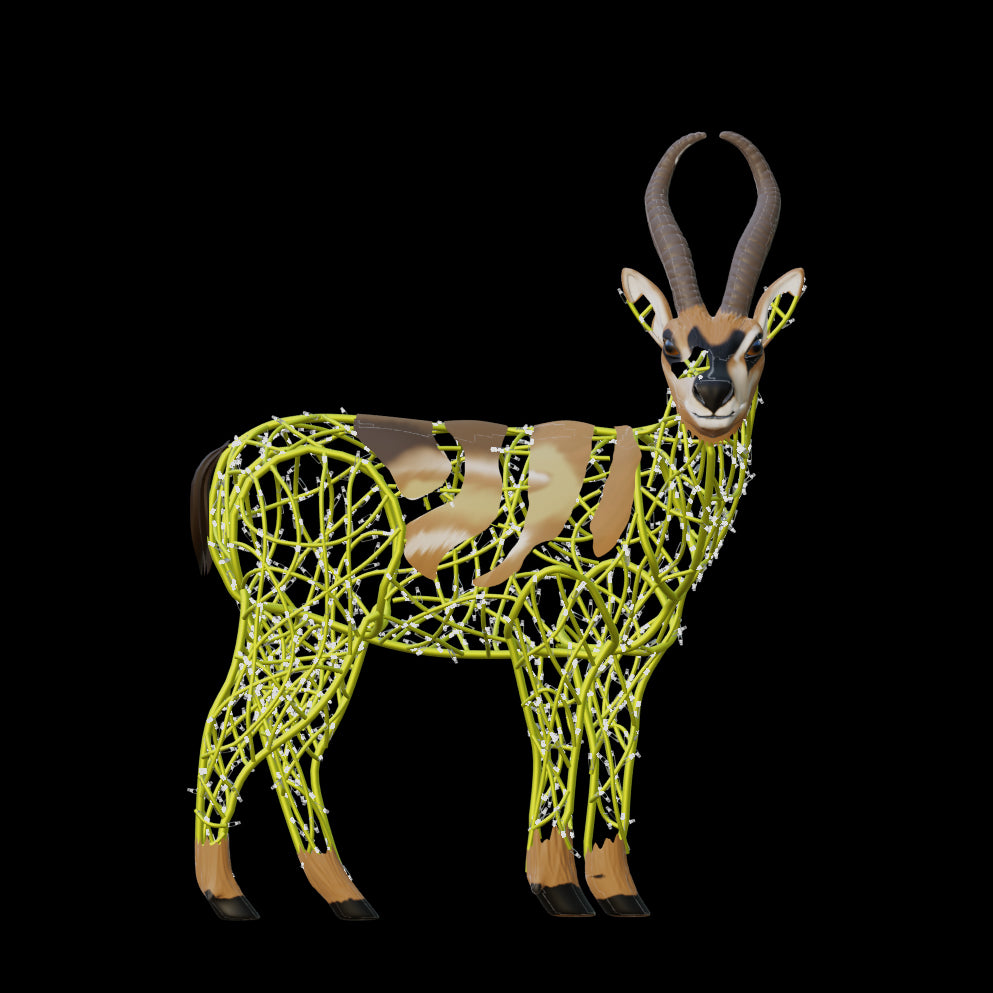 Illuminated Gazelle Standing Statue