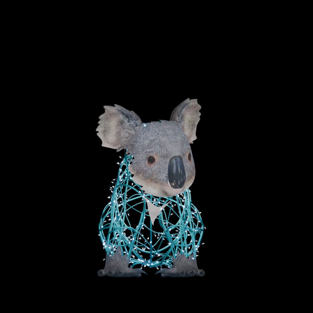 Illuminated Koala Sitting Statue