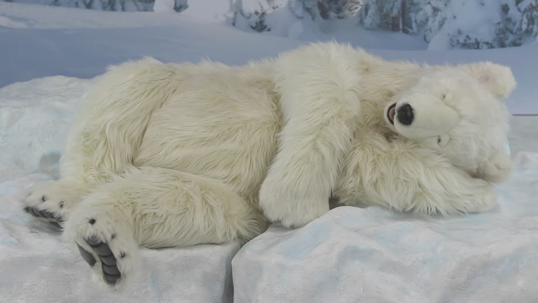 Animatronic Sleeping Polar Bear 38cm