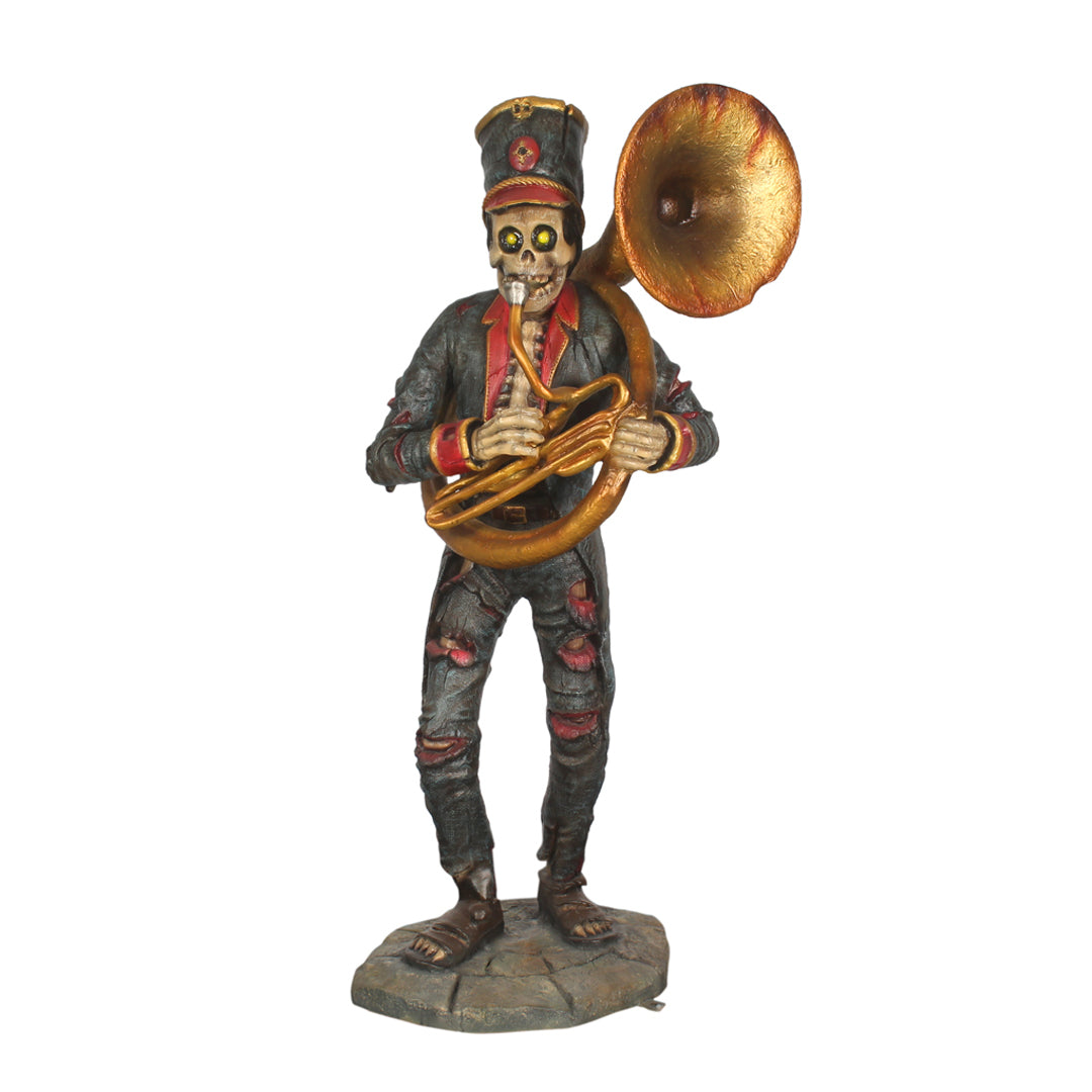 An undead horn player front view