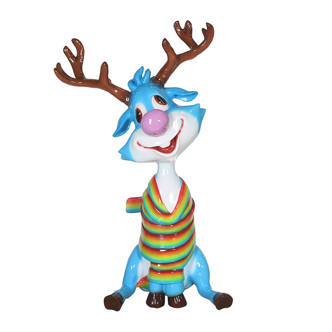 Wrapped Reindeer (Rainbow Pastel Color)