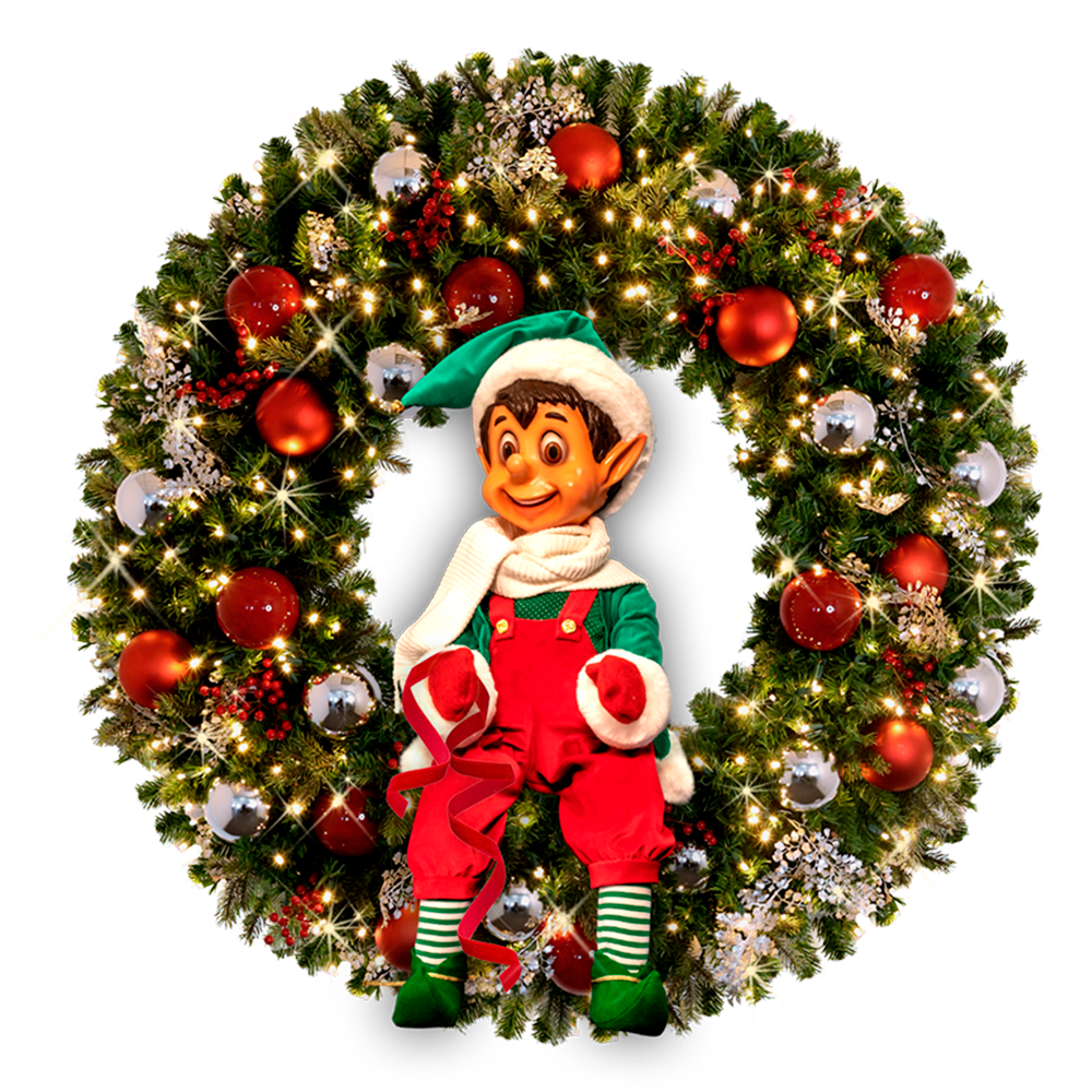 Buddy the Elf in Fir Wreath