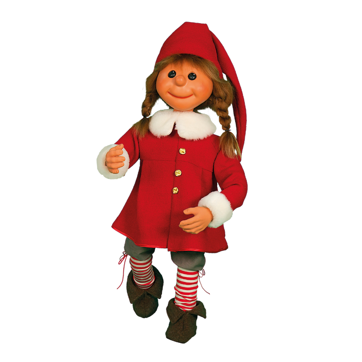 Puppet Girl Santa, Standing on One Leg