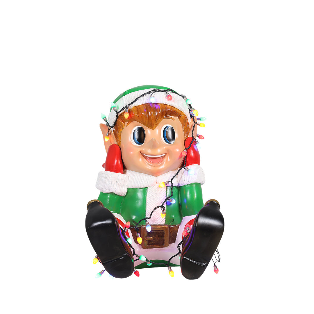 Elf Boy Playing Lights