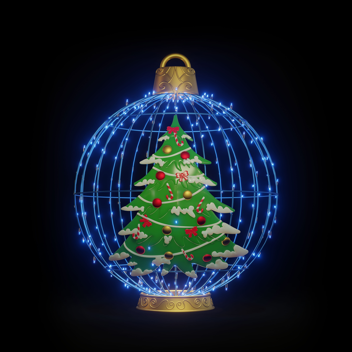 Christmas Ball Christmas Tree 4ft. Blue - Standing