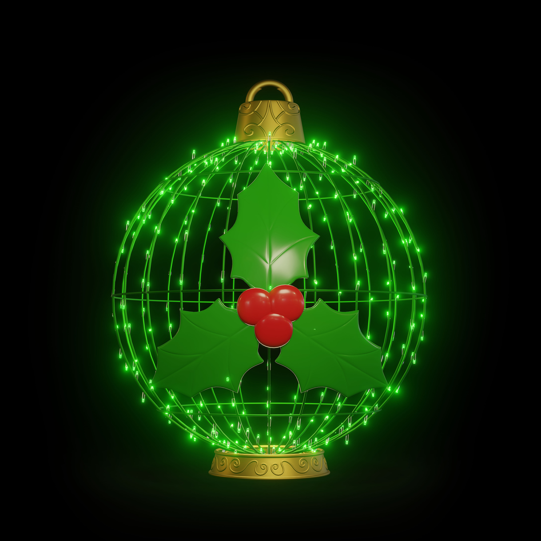 Christmas Ball Mistletoe 4ft Green - Standing