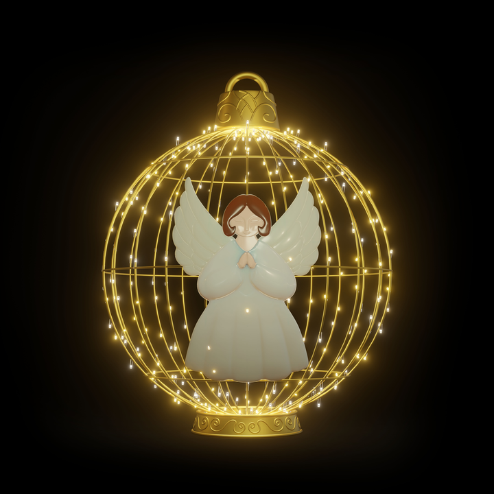 Christmas Ball "Angel" 4ft Warm White - Standing
